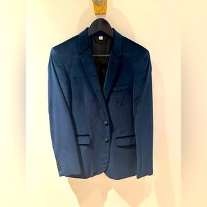 Burberry NWT Navy Blue Velvet Blazer - Size 40R US / 50R EU